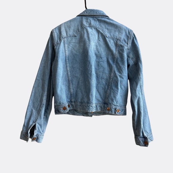 Triarchy Ms. Ciela Cloud Stitch Denim Trucker Jacket Women's S Organic Cotton - Picture 4 of 7